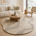 Abstract Pebble Texture Round Rug