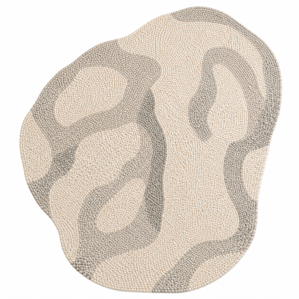 Abstract Pebble Texture Round Rug