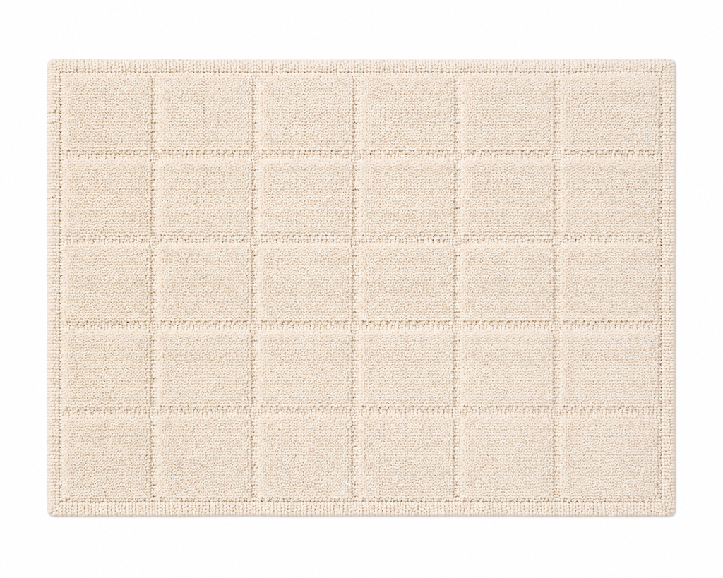 Minimalist Soft Beige Bath Rug