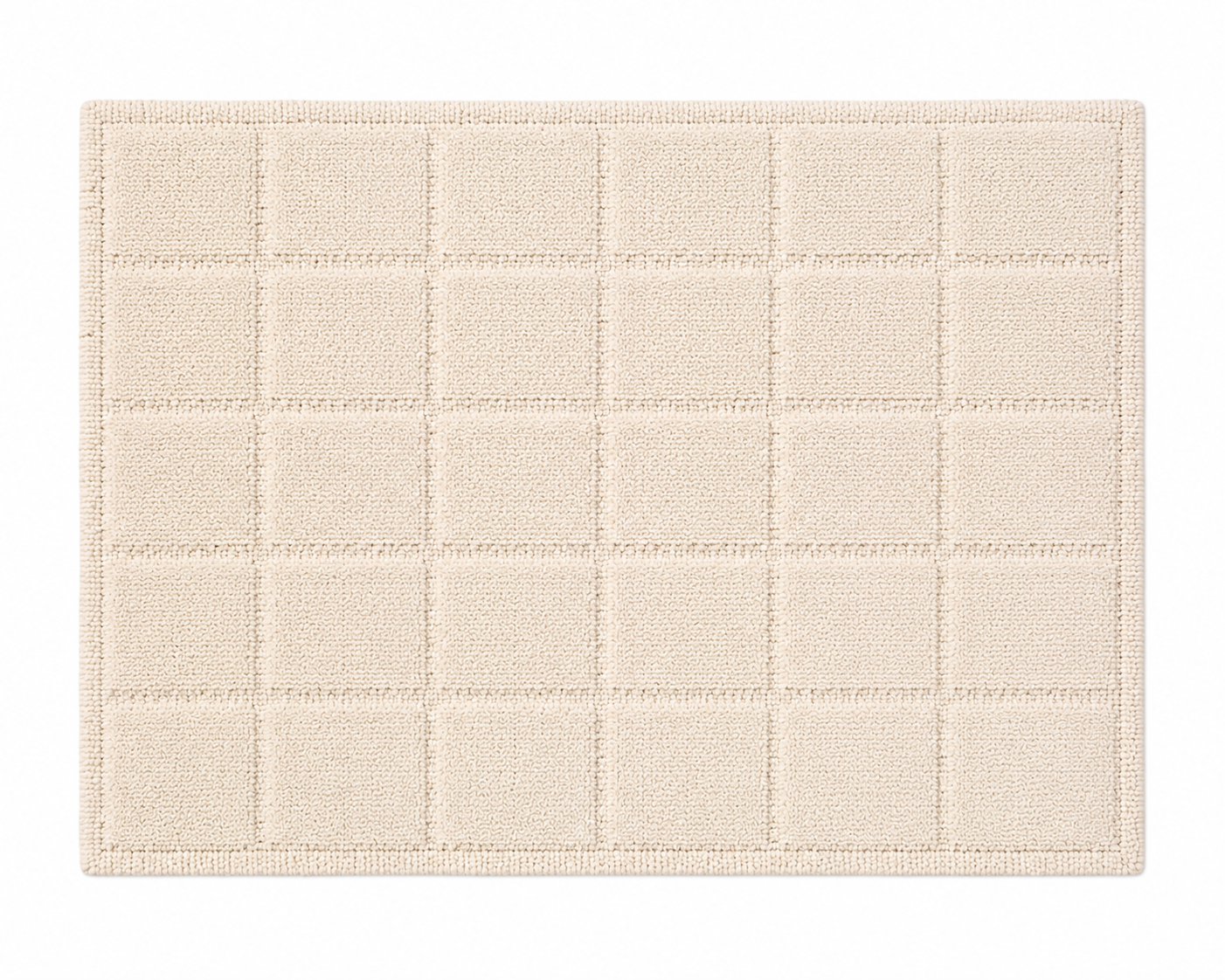 Minimalist Soft Beige Bath Rug